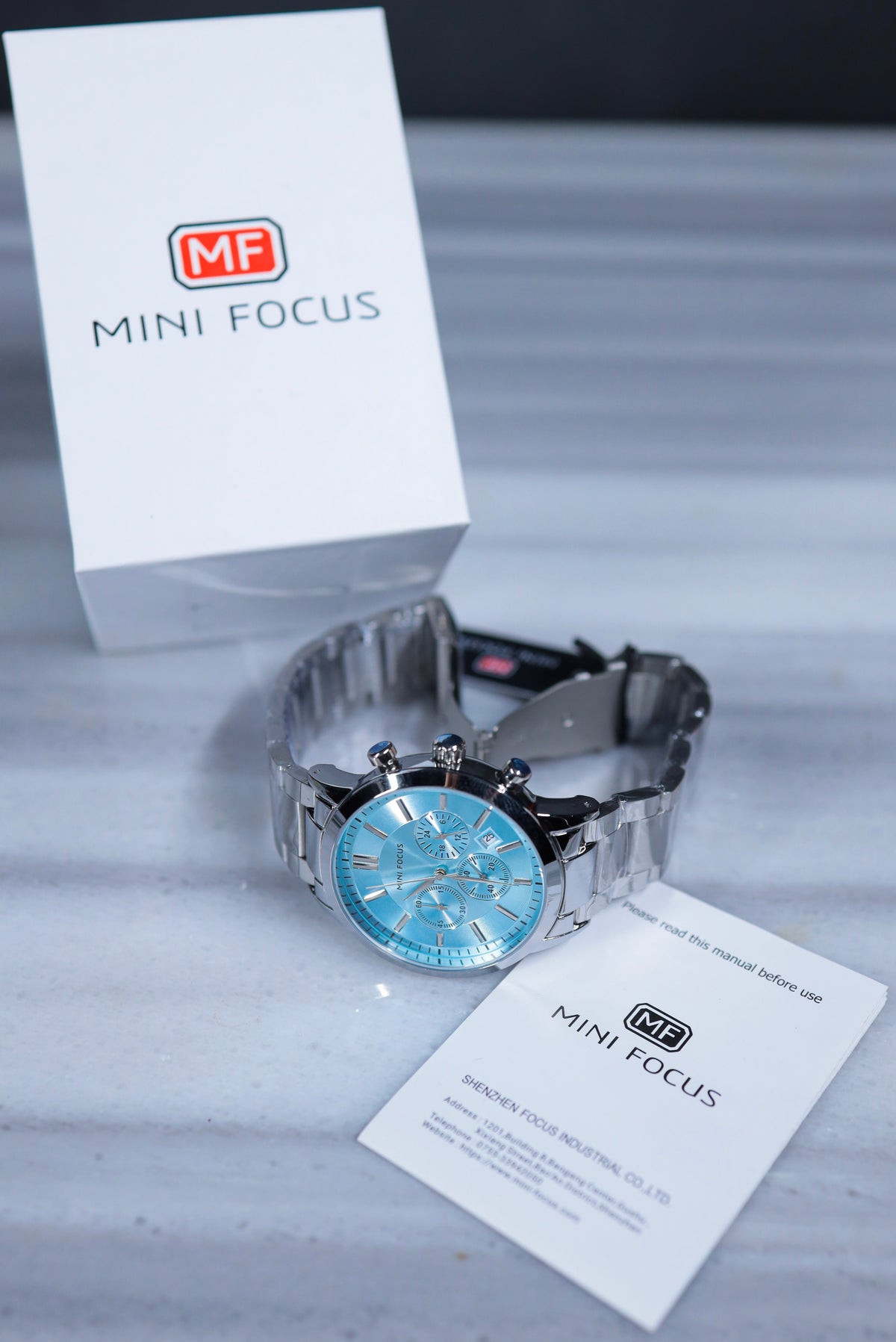 Mini focus chronograph sky blue