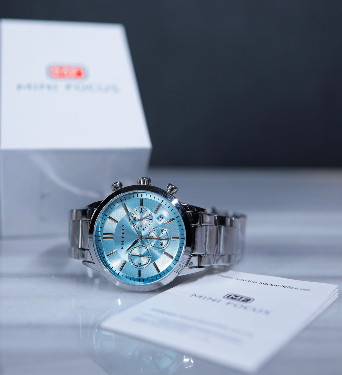 Mini focus chronograph sky blue