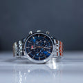 Mini Focus Chronograph Watch – Blue Dial Stainless Steel