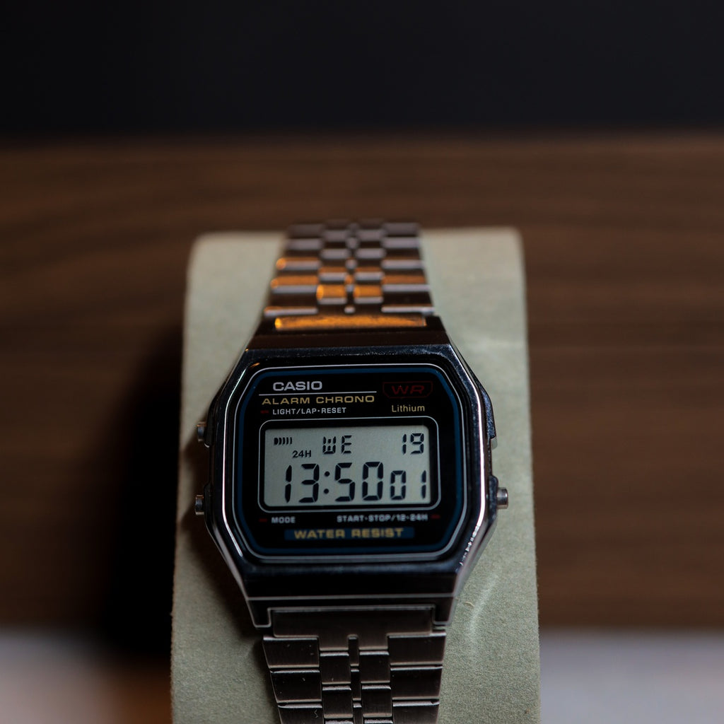 Original Casio A159W Alarm Chrono – Digital Stainless Steel Watch