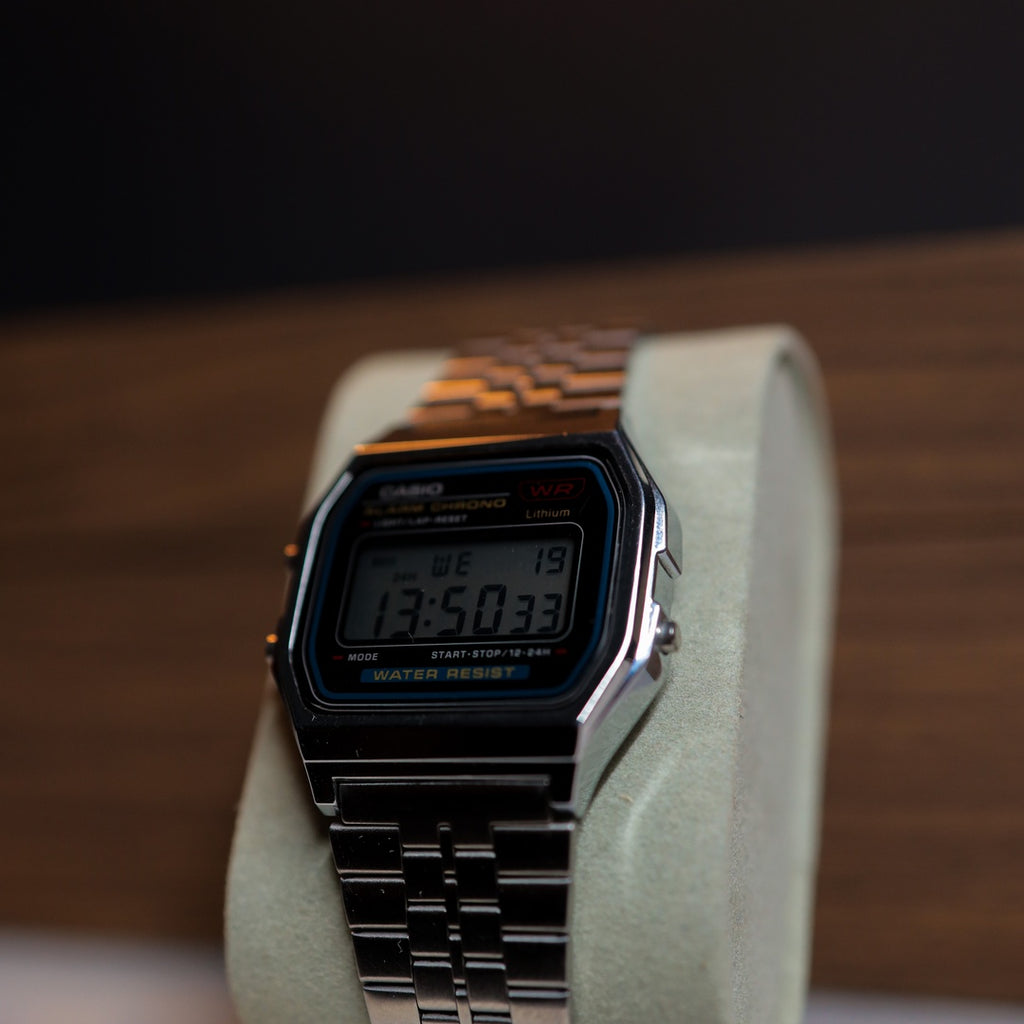 Original Casio A159W Alarm Chrono – Digital Stainless Steel Watch