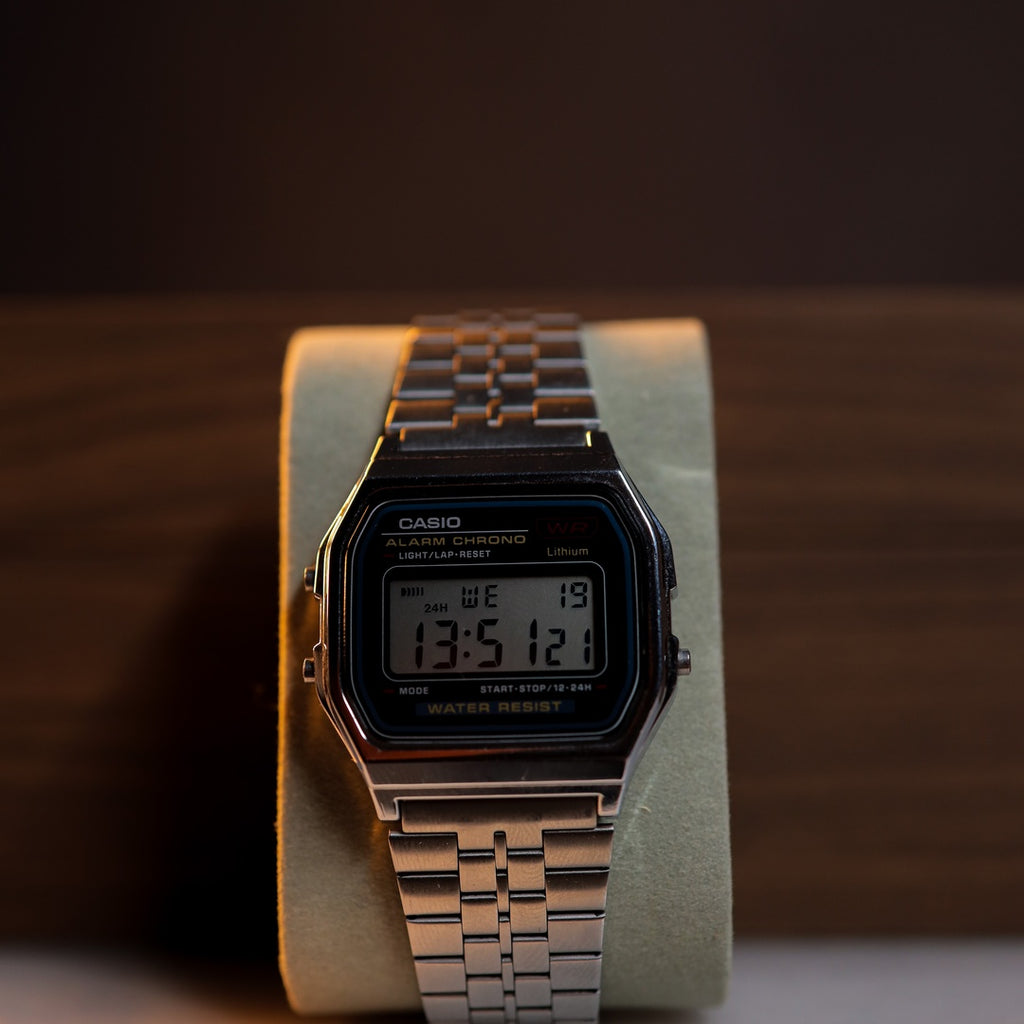 Original Casio A159W Alarm Chrono – Digital Stainless Steel Watch