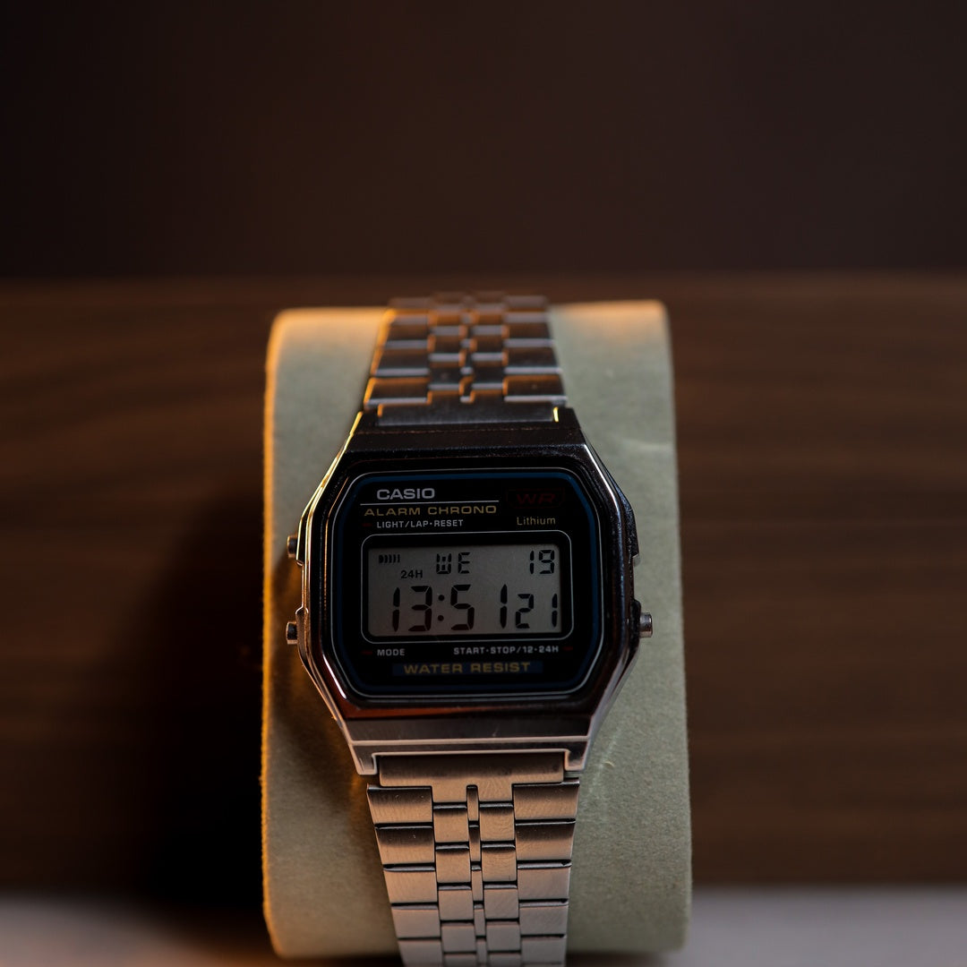 Original Casio A159W Alarm Chrono – Digital Stainless Steel Watch